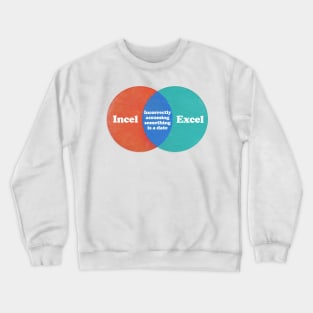 Incel Excel  /  Humorous Meme Design Crewneck Sweatshirt